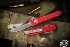 Microtech Ultratech Red OTF Knife 3.4" Tanto Apocalyptic SW 123-10APRD