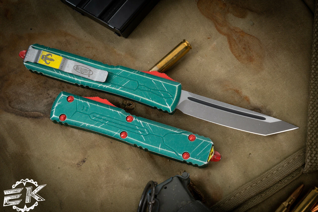 Microtech Ultratech "Bounty Hunter" OTF Automatic Knife Boba Fett 3.4" Tanto Stonewash 123-10BH 4 Microtech Ultratech "Bounty Hunter" OTF Automatic Knife Boba Fett 3.4" Tanto Stonewash 123-10BH - Image 2