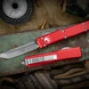 Microtech Ultratech OTF Automatic Knife Red 3.4" Tanto Stonewash 123-10RD