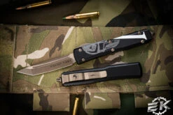 Microtech Ultratech Molon Labe OTF Automatic Knife 3.4" Tanto Bronze 123-13MLS