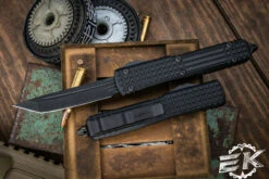 Microtech Ultratech OTF Delta Frag Shadow 3.4" DLC Tanto (Nickel Boron Internals) 123-1UTDSH