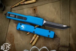 Microtech Ultratech OTF Automatic Knife Blue 3.4" Tanto Black 123-1BL 5 Microtech Ultratech OTF Automatic Knife Blue 3.4" Tanto Black 123-1BL -Southern Blades 123 1 BL 2 71594.1684216448