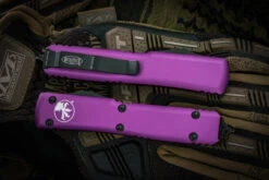 Microtech Ultratech OTF Automatic Knife Violet 3.4" Tanto Black 123-1VI 7 Microtech Ultratech OTF Automatic Knife Violet 3.4" Tanto Black 123-1VI -Southern Blades 123 1 VI Closed 92430.1663867904