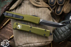 Microtech Ultratech OTF Automatic Knife OD Green 3.4" Tanto Black Serrated 123-2OD -Southern Blades 123 2 OD 13715.1682530705