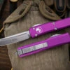 Microtech Ultratech OTF Automatic Knife Violet 3.4" Tanto Satin 123-4VI