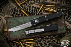 Microtech Ultratech OTF Automatic Knife 3.4" Tanto Satin Serrated 123-6