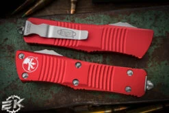Microtech Troodon OTF Automatic Knife Red 3" Dagger Stonewash 138-10RD -Southern Blades 138 10 RD 2 73535.1681883560