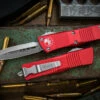 Microtech Troodon OTF Automatic Knife Red 3" Dagger Stonewash 138-10RD