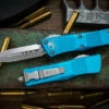 Microtech Troodon OTF Automatic Knife Turquoise 3" Dagger Stonewash 138-10TQ