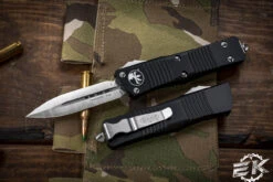 Microtech Troodon OTF Automatic Knife Black OTF 3" Dagger Satin 138-4