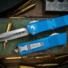 Microtech Troodon Blue OTF Automatic Knife D/E 3" Dagger Satin 138-4BL