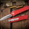 Microtech Troodon OTF Automatic Knife Red 3" Dagger Satin 138-4RD 1 Microtech Troodon OTF Automatic Knife Red 3" Dagger Satin 138-4RD -Southern Blades 138 4 RD 2 06745.1679154571
