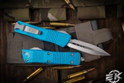 Microtech Troodon OTF Automatic Knife Turquoise 3" Dagger Satin 138-4TQ -Southern Blades 138 4 TQ 86512.1679155829