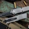 Microtech Combat Troodon OTF Automatic Knife Gray Aluminum 3.8" Dagger Black 142-1TG