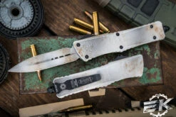 Microtech Combat Troodon Sand Trooper Smooth OTF Automatic Knife 3.8" Dagger 142S-1SAD