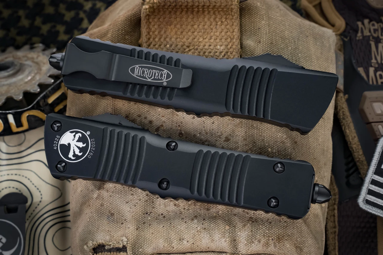 Microtech Combat Troodon OTF Automatic Knife Black 3.8" Drop Point Black 143-1T 5 Microtech Combat Troodon OTF Automatic Knife Black 3.8" Drop Point Black 143-1T - Image 3