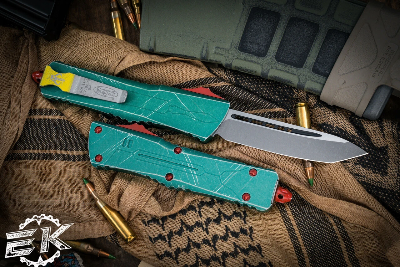 Microtech Combat Troodon Bounty Hunter Star Wars Limited Edition OTF Knife 3.8" Tanto Stonewash 144-10BH 4 Microtech Combat Troodon Bounty Hunter Star Wars Limited Edition OTF Knife 3.8" Tanto Stonewash 144-10BH - Image 2