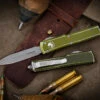 Microtech UTX-70 OTF Automatic Knife Distressed OD Green 2.4" Dagger Stonewash 147-10DOD -Southern Blades 147 10 DOD 2 04677.1691443418