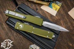 Microtech UTX-70 OTF Automatic Knife OD Green 2.4" Dagger Stonewash 147-10OD 5 Microtech UTX-70 OTF Automatic Knife OD Green 2.4" Dagger Stonewash 147-10OD -Southern Blades 147 10 OD 2 60840.1691443252