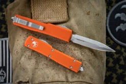 Microtech UTX-70 OTF Automatic Knife Orange 2.4" Dagger Stonewash 147-10OR -Southern Blades 147 10 OR 47723.1665072776