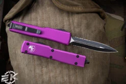 Microtech UTX-70 OTF Automatic Knife Violet 2.4" Dagger Serrated Black 147-2VI 5 Microtech UTX-70 OTF Automatic Knife Violet 2.4" Dagger Serrated Black 147-2VI -Southern Blades 147 2 VI 2 79484.1682531098
