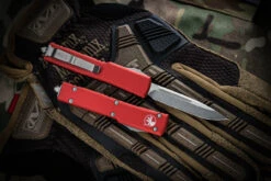 Microtech UTX-70 OTF Automatic Knife Red 2.4" Drop Point Stonewash 148-10RD 6 Microtech UTX-70 OTF Automatic Knife Red 2.4" Drop Point Stonewash 148-10RD -Southern Blades 148 10 RD 02789.1663878499
