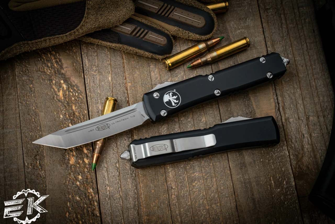 Microtech Ultratech OTF Automatic Knife 3.4" Tanto Satin 123-4 3 Microtech Ultratech OTF Automatic Knife 3.4" Tanto Satin 123-4