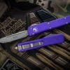 Microtech UTX-70 OTF Automatic Knife Purple 2.4" Tanto Stonewash 149-10PU