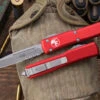 Microtech Ultratech OTF Automatic Knife Red 3.4" Drop Point Serrated Apocalyptic 121-11APRD