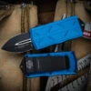 Microtech Exocet OTF Money Clip Knife Cali Legal Blue 1.9" Dagger Black 157-1BL 2 Microtech Exocet OTF Money Clip Knife Cali Legal Blue 1.9" Dagger Black 157-1BL -Southern Blades 157 1 BL 41979.1663883781