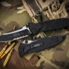 Microtech Socom Elite Manual Folding Knife 4" Clip-Point Black Serrated 160-2T -Southern Blades 160 2 T 2 29239.1678944955