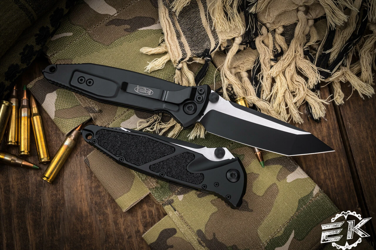Microtech Socom Elite Manual Folding Knife 4" Tanto Black 161-1T 4 Microtech Socom Elite Manual Folding Knife 4" Tanto Black 161-1T - Image 2