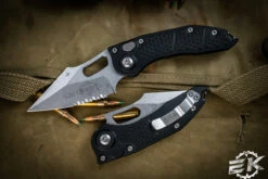 Microtech/Borka Blades Stitch Auto Knife 3.75" Stonewash Serrated 169-11
