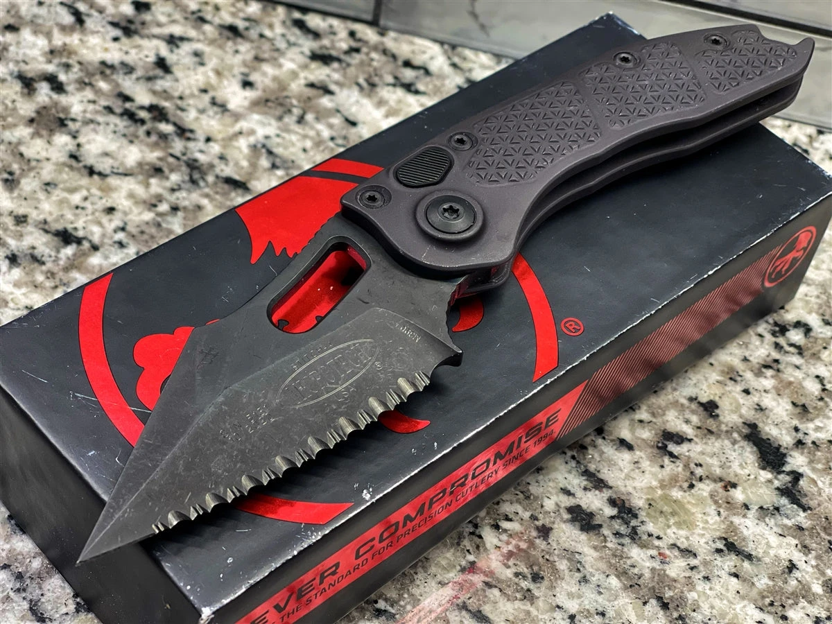 Microtech Stitch Auto DLC Full Serrated “USER” 3 Microtech Stitch Auto DLC Full Serrated “USER”