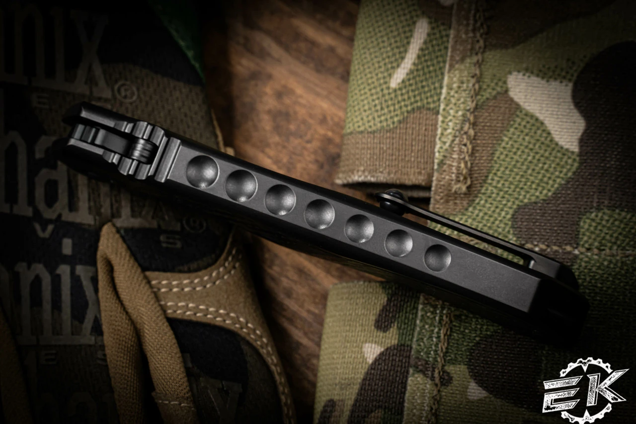 Microtech Anax Integral Folding Knife DLC Titanium/Carbon Fiber 3.75" Drop Point DLC 190C-1DLCTCFITI 4 Microtech Anax Integral Folding Knife DLC Titanium/Carbon Fiber 3.75" Drop Point DLC 190C-1DLCTCFITI - Image 2