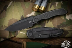 Microtech Anax Integral Folding Knife DLC Titanium/Carbon Fiber 3.75" Drop Point DLC 190C-1DLCTCFITI