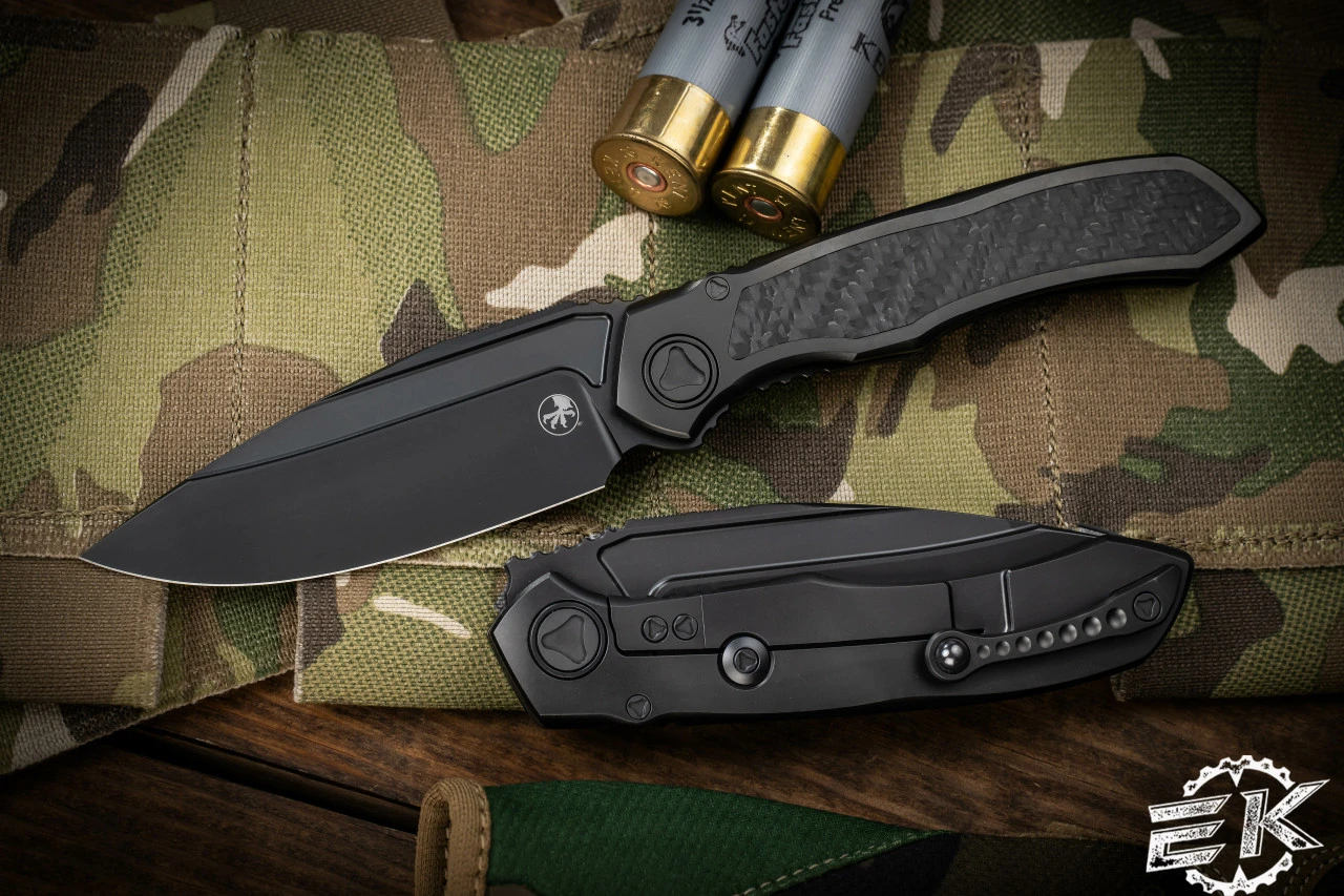 Microtech Anax Integral Folding Knife DLC Titanium/Carbon Fiber 3.75" Drop Point DLC 190C-1DLCTCFITI 3 Microtech Anax Integral Folding Knife DLC Titanium/Carbon Fiber 3.75" Drop Point DLC 190C-1DLCTCFITI