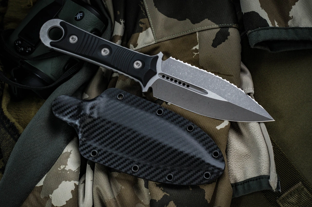 Microtech/Borka SBD Fixed Blade Knife Black G10 4.3" Dagger Serrated Apocalyptic Stonewash 201-12AP 4 Microtech/Borka SBD Fixed Blade Knife Black G10 4.3" Dagger Serrated Apocalyptic Stonewash 201-12AP - Image 2