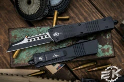 Microtech Combat Troodon Warhound OTF Automatic Knife 3.8" Black 219W-1TS