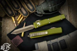 Microtech Ultratech Spartan OD Green OTF Knife 3.4" Bronze 223-13OD