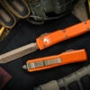 Microtech Ultratech Orange Spartan OTF Automatic Knife 3.4" Bronze 223-13OR