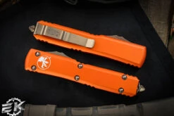 Microtech Ultratech Orange Spartan OTF Automatic Knife 3.4" Bronze 223-13OR -Southern Blades 223 13 OR 3 18464.1677357724