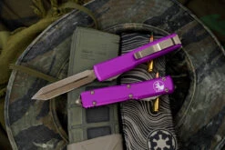 Microtech Ultratech Spartan Violet OTF Automatic Knife 3.4" Bronze 223-13VI 7 Microtech Ultratech Spartan Violet OTF Automatic Knife 3.4" Bronze 223-13VI -Southern Blades 223 13 VI 2 26937.1666425558