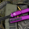 Microtech Ultratech Spartan Violet OTF Automatic Knife 3.4" Black 223-1VI