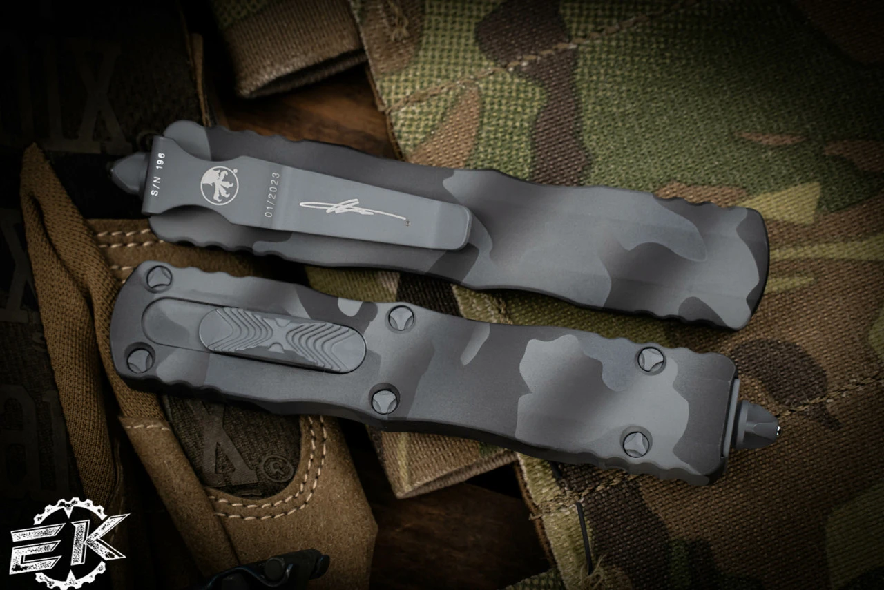 Microtech Dirac OTF Automatic Knife Urban Camo Cerakote 3" Dagger Camo 225-1UCS 5 Microtech Dirac OTF Automatic Knife Urban Camo Cerakote 3" Dagger Camo 225-1UCS - Image 3