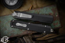 Microtech Dirac Delta OTF Automatic Knife 3.75" Dagger Stonewash Serrated 227-11 -Southern Blades 227 11 3 25852.1691447935