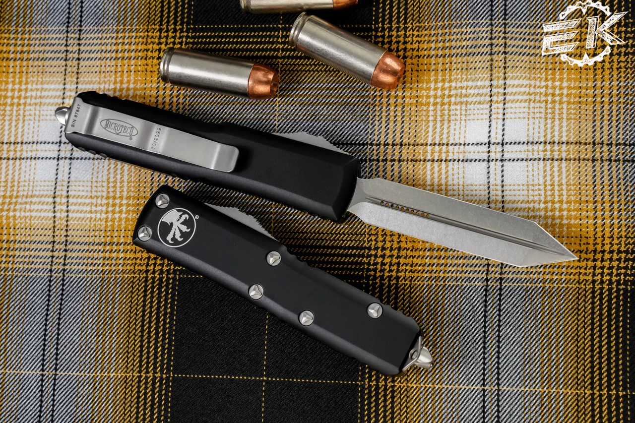 Microtech UTX-85 Spartan OTF Automatic Knife 3.1" Stonewash 230-10 4 Microtech UTX-85 Spartan OTF Automatic Knife 3.1" Stonewash 230-10 - Image 2