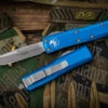 Microtech UTX-85 OTF Automatic Knife Blue 3.1" Drop Point Stonewash Apocalyptic 231-10APBL 1 Microtech UTX-85 OTF Automatic Knife Blue 3.1" Drop Point Stonewash Apocalyptic 231-10APBL -Southern Blades 231 10 APBL 2 36386.1677360633