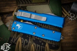 Microtech UTX-85 OTF Automatic Knife Blue 3.1" Drop Point Stonewash Apocalyptic 231-10APBL -Southern Blades 231 10 APBL 3 41785.1677360628