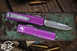 Microtech UTX-85 OTF Automatic Knife Distressed Violet 3.1" Drop Point Stonewash 231-10DVI 5 Microtech UTX-85 OTF Automatic Knife Distressed Violet 3.1" Drop Point Stonewash 231-10DVI -Southern Blades 231 10 DVI 50788.1691512522